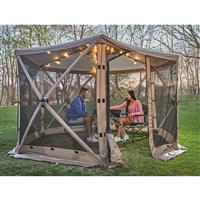 Guide Gear 6-sided Hex Screen House Tent with Wind Panels, Brown