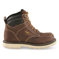 KEEN Utility Men's Cincinnati 90 Degree 6" Waterproof Work Boots, Tuscan Red/sandshell