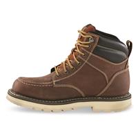 KEEN Utility Men's Cincinnati 90 Degree 6" Waterproof Work Boots, Tuscan Red/sandshell