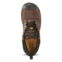 KEEN Utility Independence Oxford Waterproof Carbon Fiber Safety Toe Work Shoes, USA, Dark Earth/black