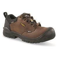 KEEN Utility Independence Oxford Waterproof Carbon Fiber Safety Toe Work Shoes, USA, Dark Earth/black