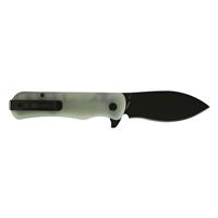 Translucent Jade G10 handle with black bamboo inlay