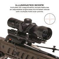 Scope features illuminated reticle