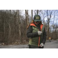 Simms Women's Fall Run Hybrid Hooded Vest, Dark Clover/riffle Green