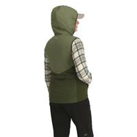 Simms Women's Fall Run Hybrid Hooded Vest, Dark Clover/riffle Green