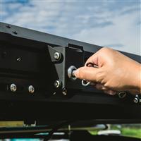 Tent locks closed for secure transit