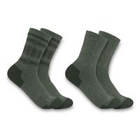 Carhartt Women's Synthetic-Wool Blend Heavyweight Crew Socks, 4 Pairs ...