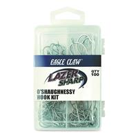 Eagle Claw Lazer Sharp O&#039;Shaughnessy Hook Kit, 100 Pieces