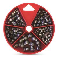 Eagle Claw Removable Split Shot Sinkers, Assorted Sizes, 124 Pieces