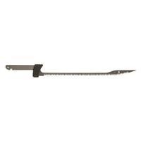 9in blade with serrated, double-cut edge