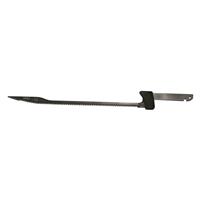 9in blade with serrated, double-cut edge