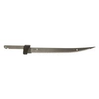 9in blade with serrated, double-cut edge