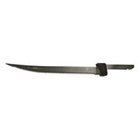 9in blade with serrated, double-cut edge