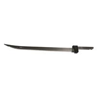 12in blade with serrated, double-cut edge