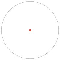 6 MOA red dot reticle provides a sharp, bright aim point
