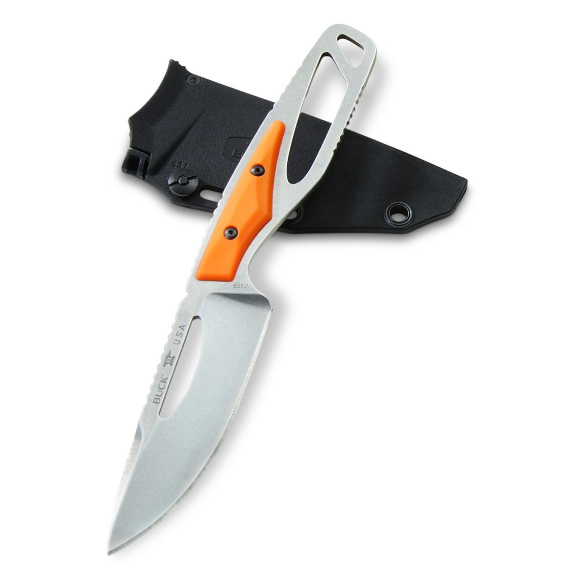Buck Knives 631 Paklite Field Knife, Orange Nylon 734795, Fixed Blade