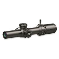 SwampFox Arrowhead LPVO 1-10x24mm Rifle Scope, SFP Guerrilla Dot MIL Red Illuminated Reticle