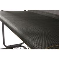 Flip-up TearTuff mesh bench seat for comfort