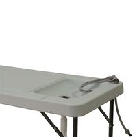 Removable 6in oversized drain with faucet and drain assembly