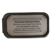 Recharges in oven or microwave for unlimited use