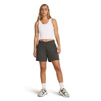 Under Armour Women's Rival Terry Shorts, Castlerock Full Heather/black