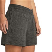 Under Armour Women's Rival Terry Shorts, Castlerock Full Heather/black