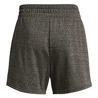 Under Armour Women's Rival Terry Shorts, Castlerock Full Heather/black