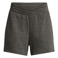 Under Armour Women's Rival Terry Shorts, Castlerock Full Heather/black