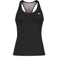 Under Armour Women's HeatGear Armour Racer Tank, Black/metallic Silver