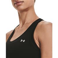 Under Armour Women's HeatGear Armour Racer Tank, Black/metallic Silver