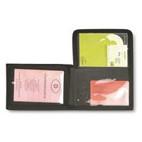ID cover plus 2 folding pockets hold 6 cards total