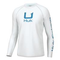 Chemise Huk Icon X Performance Crew - Homme - Taille XL - Bleu - Manches Longues UPF 50+