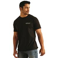 Ariat Men's Paisley Shield Short Sleeve Tee, Black