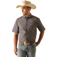 Ariat Men's Pro Series Short Sleeve Shirt, Blue Indigo