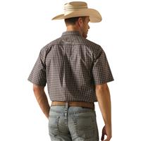Ariat Men's Pro Series Short Sleeve Shirt, Blue Indigo