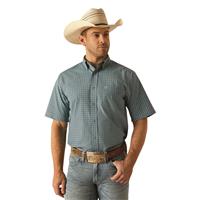 Ariat Men's Pro Series Short Sleeve Shirt, Aqua
