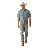 Ariat Men's Pro Series Short Sleeve Shirt, Aqua