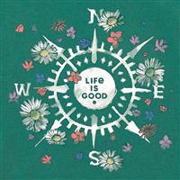 Life is Good Women's Beauty in All Directions Crusher Short Sleeve, Spruce Green