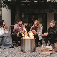 Solo Stove Bonfire 2.0 with Stand  Smokeless Fire Pit | Wood Burning Fireplaces W/ Removable Ash Pan  Portable Outdoor Firepit - for Camping  Stainless Steel  H: 16.75 in x Dia: 19.5 in  25.1 lbs
