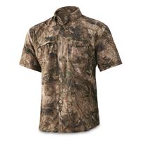 NOMAD Men's Stretch-Lite Short Sleeve Shirt, Mossy Oak Migrate