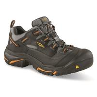 KEEN Utility Men's Braddock Low Steel Toe American Built Work Shoes, Black/bossa Nova