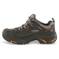 KEEN Utility Men's Braddock Low Steel Toe American Built Work Shoes, Black/bossa Nova