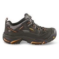 KEEN Utility Men's Braddock Low Steel Toe American Built Work Shoes, Black/bossa Nova