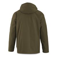 Adjustable hood with drawstring and cord lock