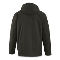 Adjustable hood with drawstring and cord lock