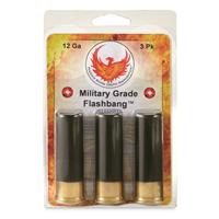 Phoenix Rising Military-Grade Flashbang Rounds, 12 Gauge, 2 3/4", 3 Rounds