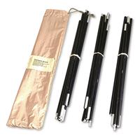 Includes (3) 9-section shock-corded poles