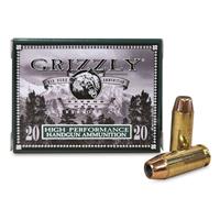 Grizzly Cartridge Co. High Performance Handgun, 10mm, JHP, 180 Grain, 20 Rounds