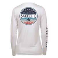 Salt Life Women's Amerilove Star SLX Long-Sleeve Shirt, White