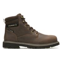 Wolverine Men's Revival 90° 6" Waterproof Work Boots, Dark Brown